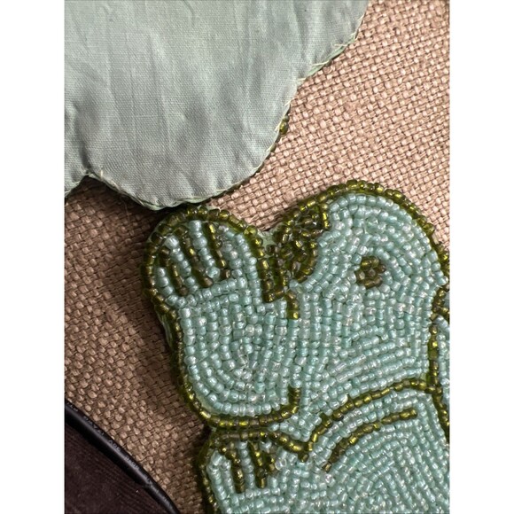 RLK By Leila’s Linen Hand Beaded Rabbit Coasters Green And Blue Made In India - Picture 11 of 12